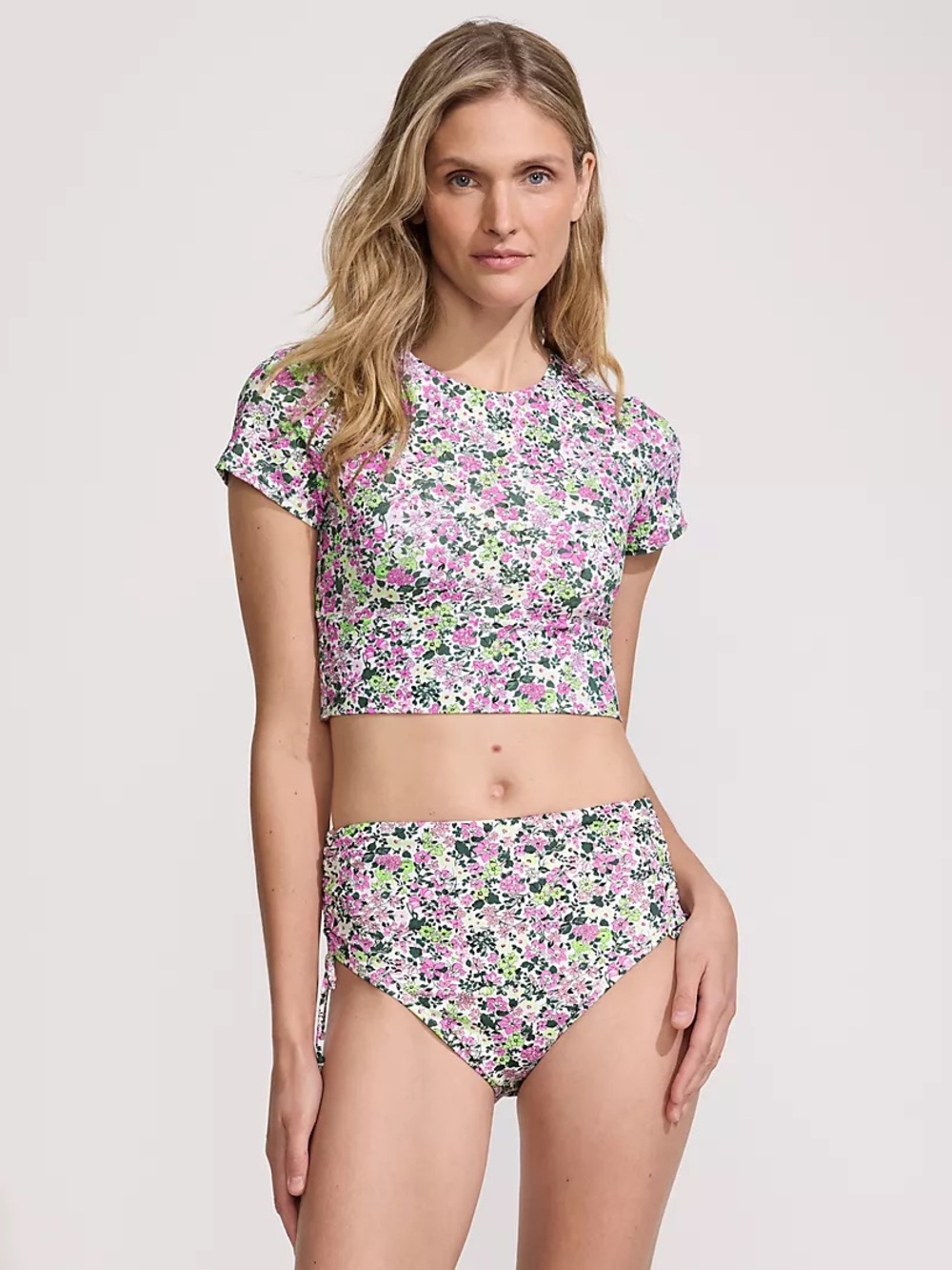 Lands’ End Tugless Cap Sleeve Midkini Top